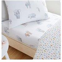 Little Bianca Zoo Animals Cotton Fitted Sheet