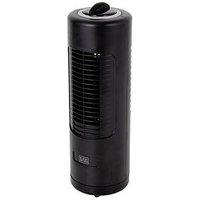 Black & Decker Low Noise Mini Tower Fan With 2 Speeds, 12-Inch 18W, Black, Bxft50003Gb