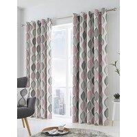 Fusion Lennox Lined Eyelet Curtains 46X54