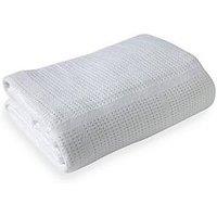 Clair De Lune Soft Cotton Cellular Pram Blanket - White