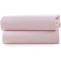 Clair De Lune 2 Pack Fitted Cotton Cot Sheets (120 X 60 Cm) - Pink
