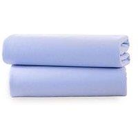 Clair De Lune 2 Pack Fitted Cotton Cot Sheets (120 X 60 Cm) - Blue