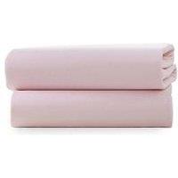 Clair De Lune 2 Pack Fitted Cotton Cot Bed Sheets (140 X 70 Cm) - Pink
