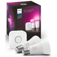 Philips Hue Hue White & Colour Ambiance Smart Bulb 2 Pack E27 Starter Kit