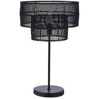 Very Home Amira 2 Tier Rattan Table Lamp