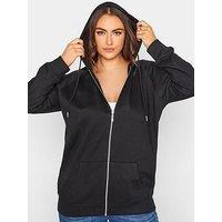 Yours Zip Through Hoodie - Black