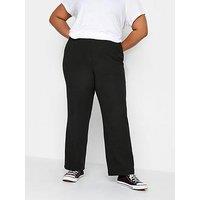 Yours Bootcut 28" Ponte Rib Trouser. Black