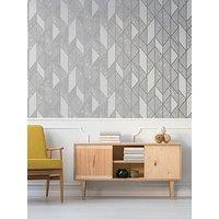 Superfresco Milan Geo Silver Wallpaper