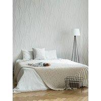 Boutique Tango Wallpaper In White And Silver