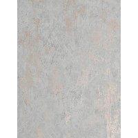Sublime Distressed Texture Grey Rose Gold Wallpaper