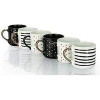 Waterside Stripe & Spots Set Of 6 Mugs