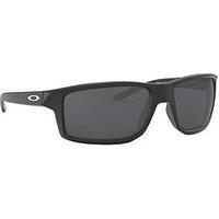 Oakley Gibston Rectangle Black Frame Black Lens Sunglasses - Black