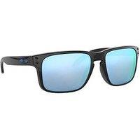 Oakley Holbrook Rectangle Black Frame Blue Lens Sunglasses