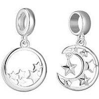 The Love Collection Sterling Silver Set Of 2 Cosmic Charms