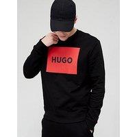 Hugo Duragol 222 Logo Crew Neck Sweatshirt - Black