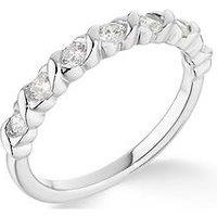 Love Diamond 9Ct White Gold 0.33Ct 8 Stone Diamond Eternity Ring