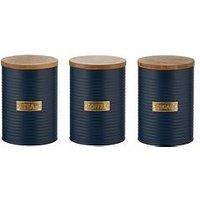Typhoon Otto Navy Tea, Coffee And Sugar Storage Canisters
