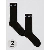 Boss 2 Pack Sports Crew Socks - Black