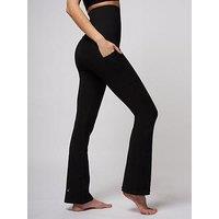 Tlc Sport Performance High Tummy Control Extra Strong Compression Pocket Bootleg Legging - Black