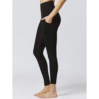 Tlc Sport Performance Tummy Control Extra Strong Compression Pocket Detail Legging - Black
