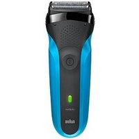 Braun Series 3 310 Electric Shaver, Wet & Dry Razor For Men, Black/Blue