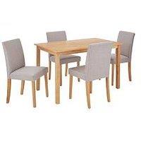 Very Home Primo 120 Cm Dining Table + 4 Fabric Chairs