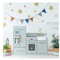 Teamson Kids Little Chef Charlotte Modern Play Kitchen - Silver Grey / Gold