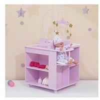 Teamson Kids Olivia'S Little World - Twinkle Stars Princess Baby Doll Changing Station With Storage