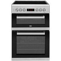 Beko Kdc653S 60Cm Double Oven Electric Cooker - Silver - Cooker With Connection