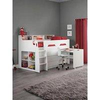 Julian Bowen Noah Midsleeper Bed With Desk, Drawers And Shelving