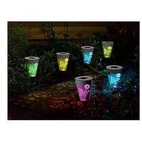 Smart Solar Silhouette Butterfly Solar Stake Light - 6 Pack