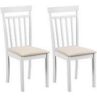 Julian Bowen Pair Of Coast Dining Chairs - White