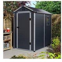 Rowlinson Airevale 4 X 6Ft Apex Plastic Shed - Dark Grey