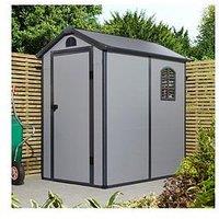 Rowlinson Airevale 4 X 6Ft Apex Plastic Shed - Light Grey