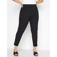 Yours Front Seam Tapered Trouser - Black
