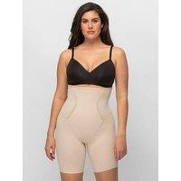 Maidenform Firm Foundations Hi Waist Thigh Slimmer - Latte Brown