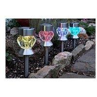 Smart Solar Crystal Stainless Steel Solar Stake Light 4 Pack