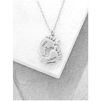 Treat Republic Personalised Baby Feet Necklace In Silver