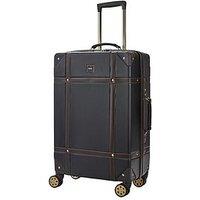 Rock Luggage Vintage Medium 8-Wheel Suitcase - Black
