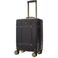 Rock Luggage Vintage Carry-On 8-Wheel Suitcase - Black