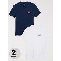 Levi'S Logo 2 Pack T-Shirt - White/Navy