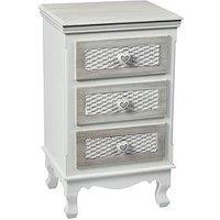 Lpd Furniture Brittany 3 Drawer Bedside Table