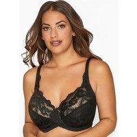 Yours Clothing Black Stretch Lace Underwire Bra