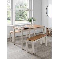 Julian Bowen Coxmoor 120 Cm Dining Table + 2 Benches