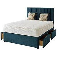 Shire Beds Liberty 1000 Pocket Memory Mattress And Upholstered Divan Base Bed Set (Headboard Sold Separately) - Fsc Certified