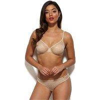 Gossard Glossies Lace Sheer Bra - Nude