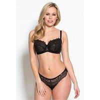 Gossard Swirl Thong - Black
