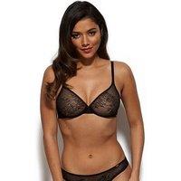 Gossard Glossies Lace Sheer Bra - Black