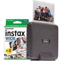 Fujifilm Instax Link Wide Printer + 20 Shots - Mocha Gray