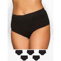 Yours 5 Pack Black Full Briefs